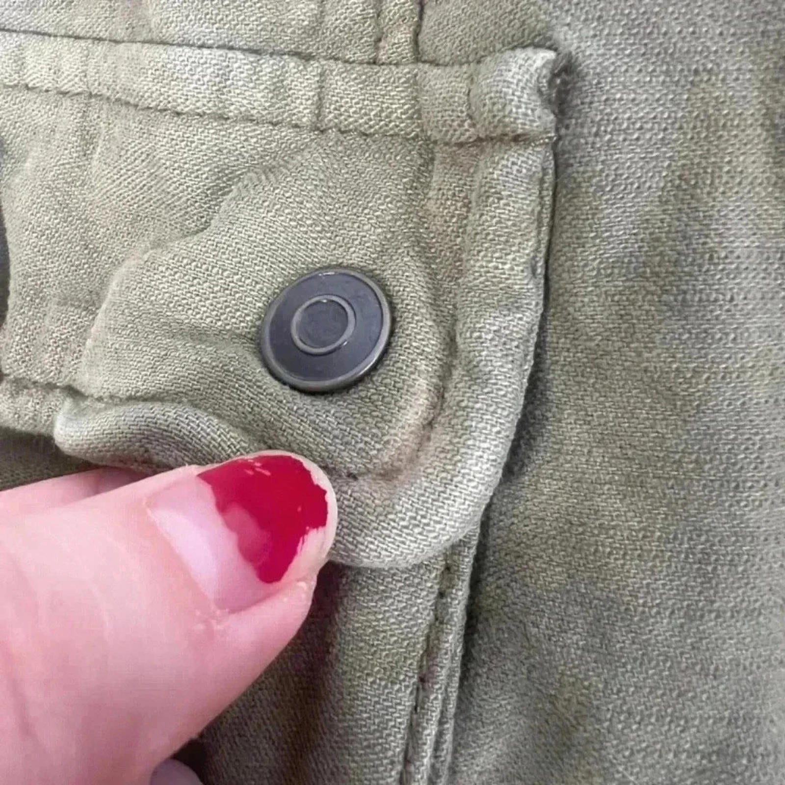 Free People Green Not Your Brothers Military Jacket Cargo Size S