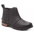 Sorel Emelie H2O Chelsea Boot Black Leather Waterproof Ankle Bootie Size 9