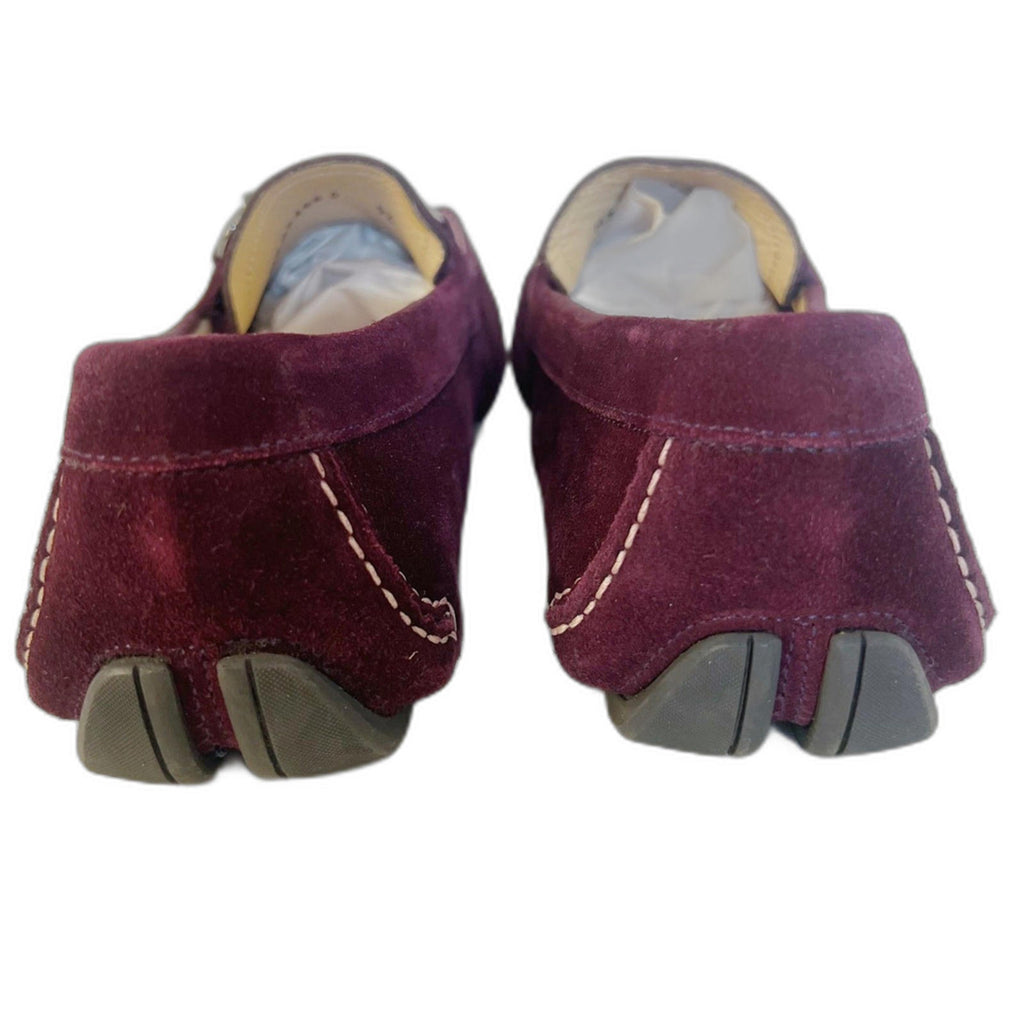 Salvatore Ferragamo Men's Gancini Suede Bit Loafers Purple Plum Men's Size 9.5