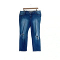 Torrid Distressed Medium Wash Skinny Jeans Distressed Denim Mid Rise Size 16