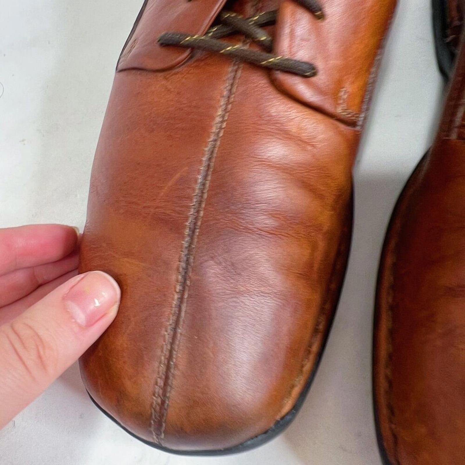 Cole Haan Cognac Brown Leather Lace Up Casual Oxfords Sneakers Men's Size 9.5W