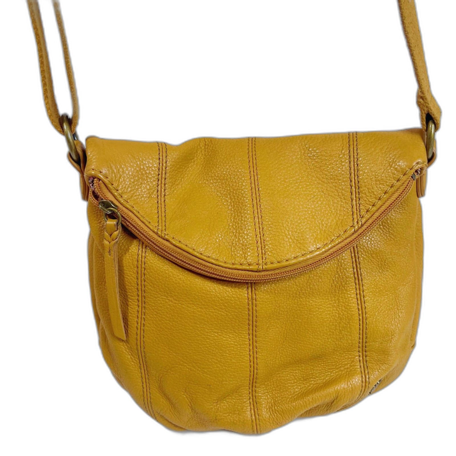 The Sak Deena Crossbody Bag Mustard Yellow Leather Purse