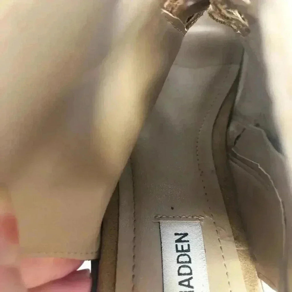Steve Madden Adeline Booties Sandals Brown Suede Leather Women's Size 10