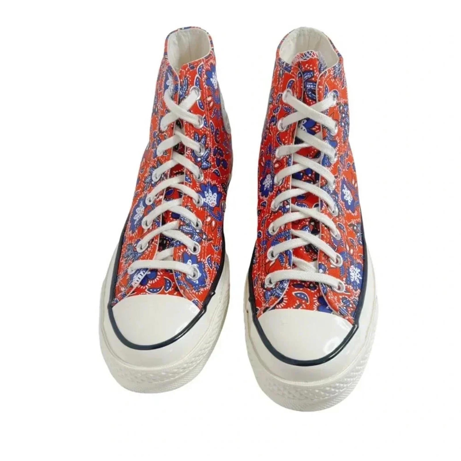 Like New Converse Chuck 70 High Rise Paisley Habanero Red Men's 7 Women's 9