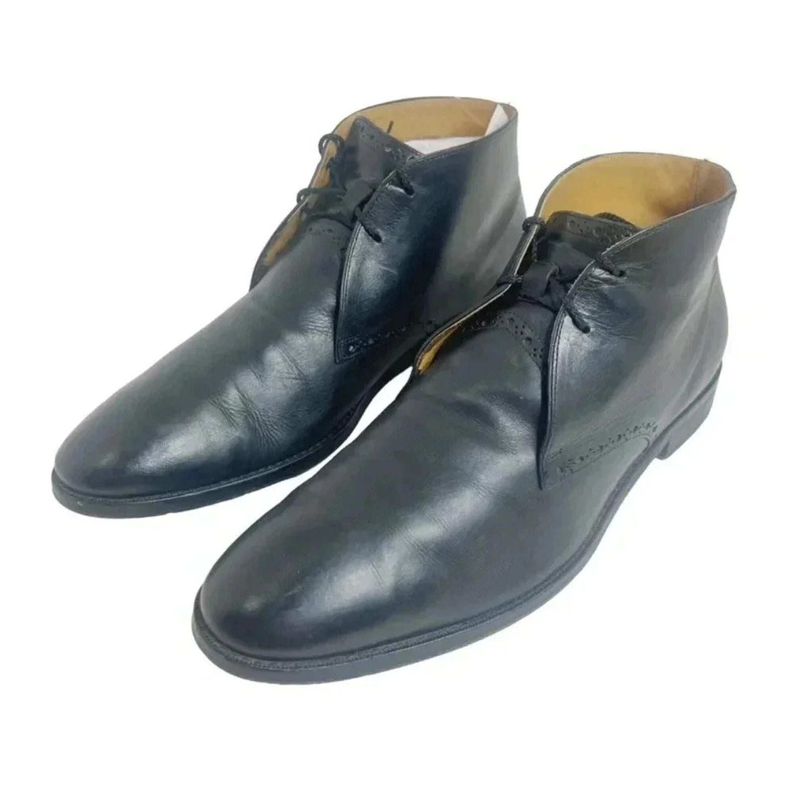 Cole Haan Men's Cambridge Chukka Boots Black Leather Size 11.5