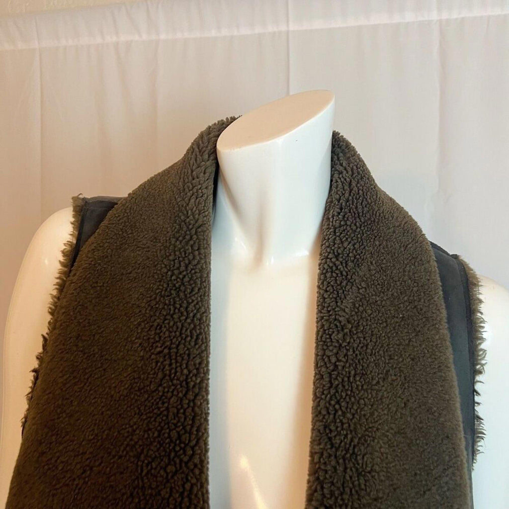 Velvet by Spencer & Graham Brown Faux Shearling Vest Women's Size S