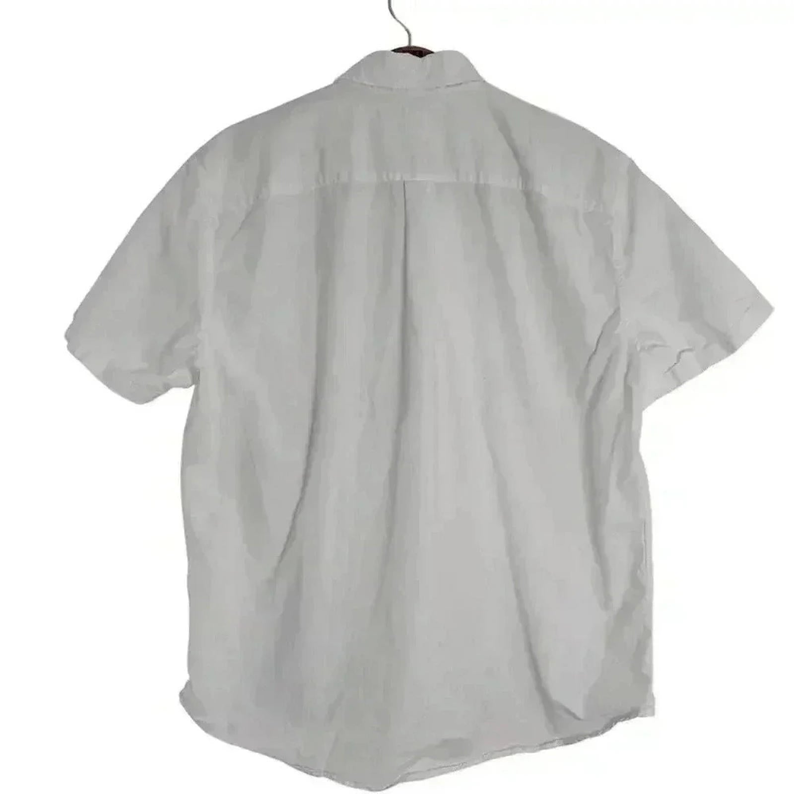 GAP Men's White Cotton Short Sleeved Button Up Size XL