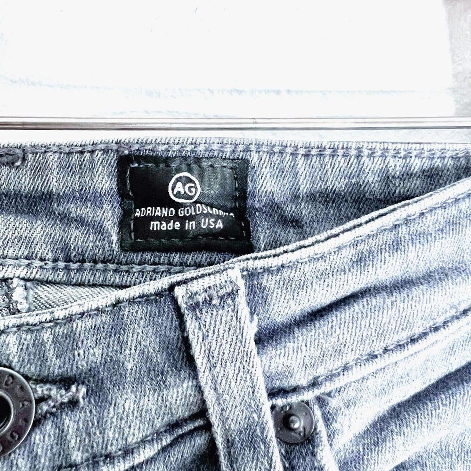 AG Adriano Goldschmied the Stevie Slim Straight Jeans Grey Women's Size 25R