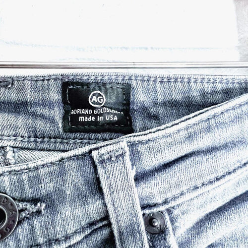AG Adriano Goldschmied the Stevie Slim Straight Jeans Grey Women's Size 25R