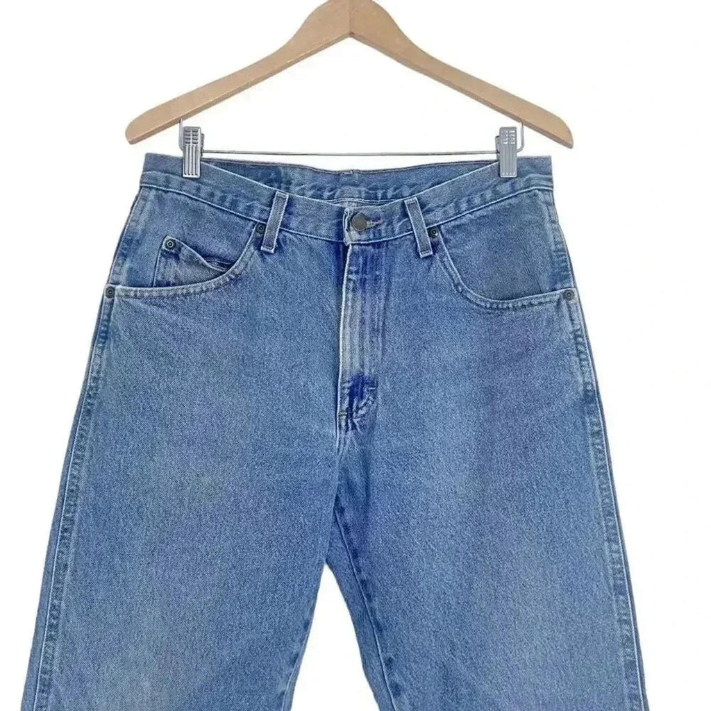 Wrangler Men's Medium Wash Straight Leg Jeans Mid Rise Size 33 x 30