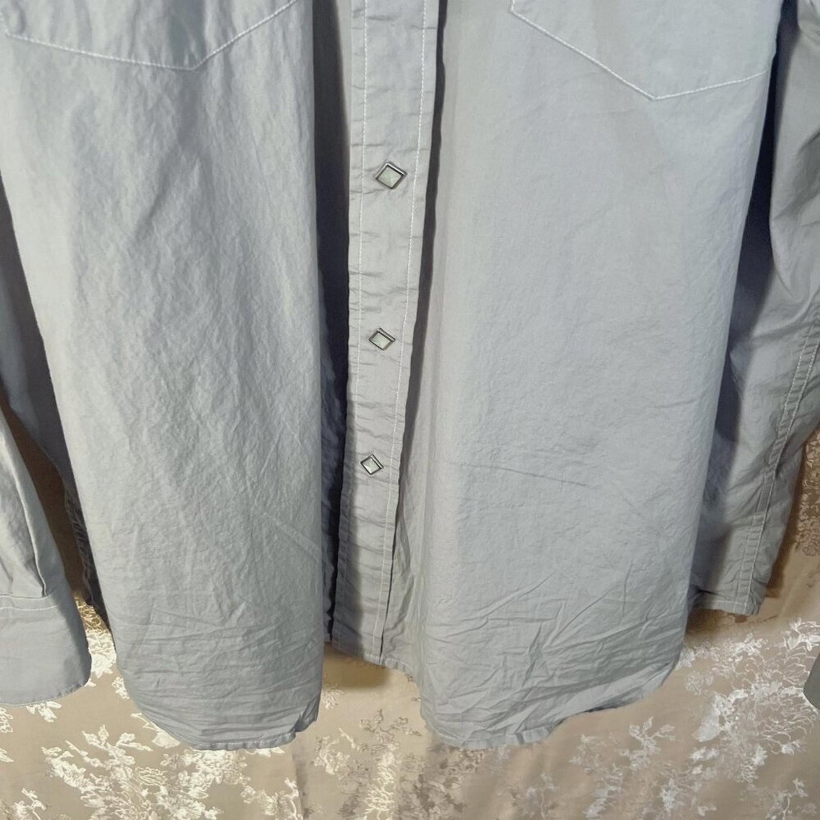 Resistol Double Men's Western Cowboy Country Grey Button Up Shirt Size XXL 2XL