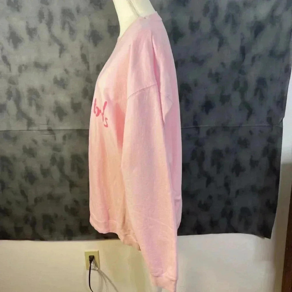 Boibs Pink Boob Crewneck Sweatshirt Women's Size 3XL