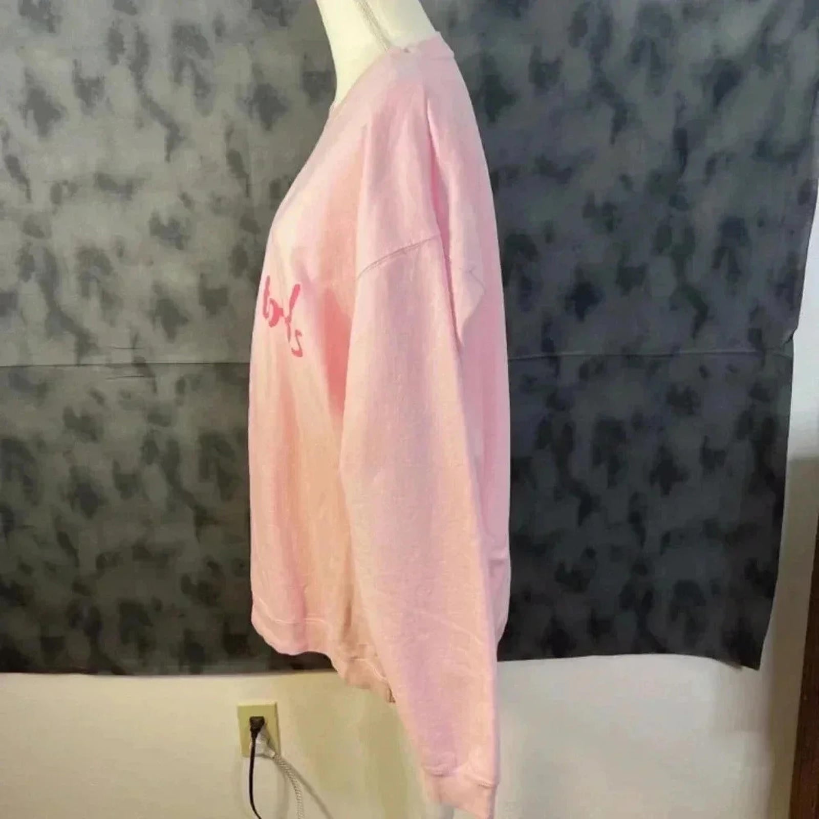 Boibs Pink Boob Crewneck Sweatshirt Women's Size 3XL