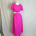 Staud Calypso Cutout Maxi Dress O Ring Neon Pink Summer Dress Size S