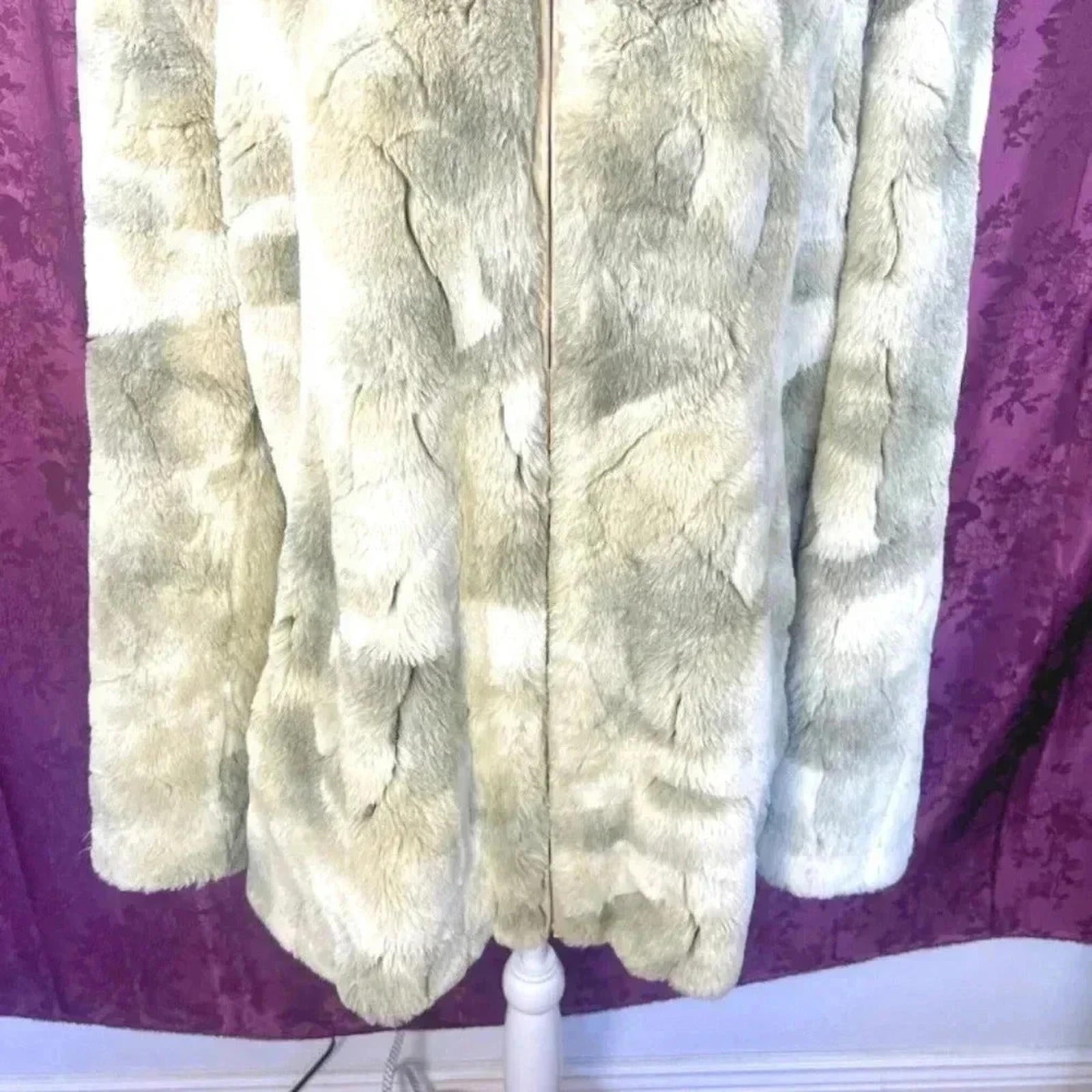 Coldwater Creek Tan Faux Fur Jacket size 1X XL mob wife