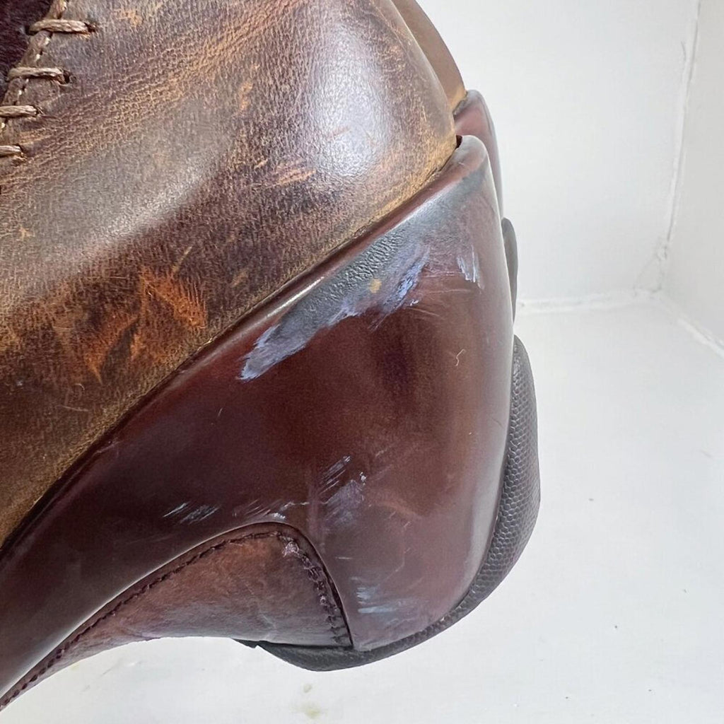 y2k Vintage J-41 Adventure on Naples Brown Leather and Faux Fur Boots Size 10