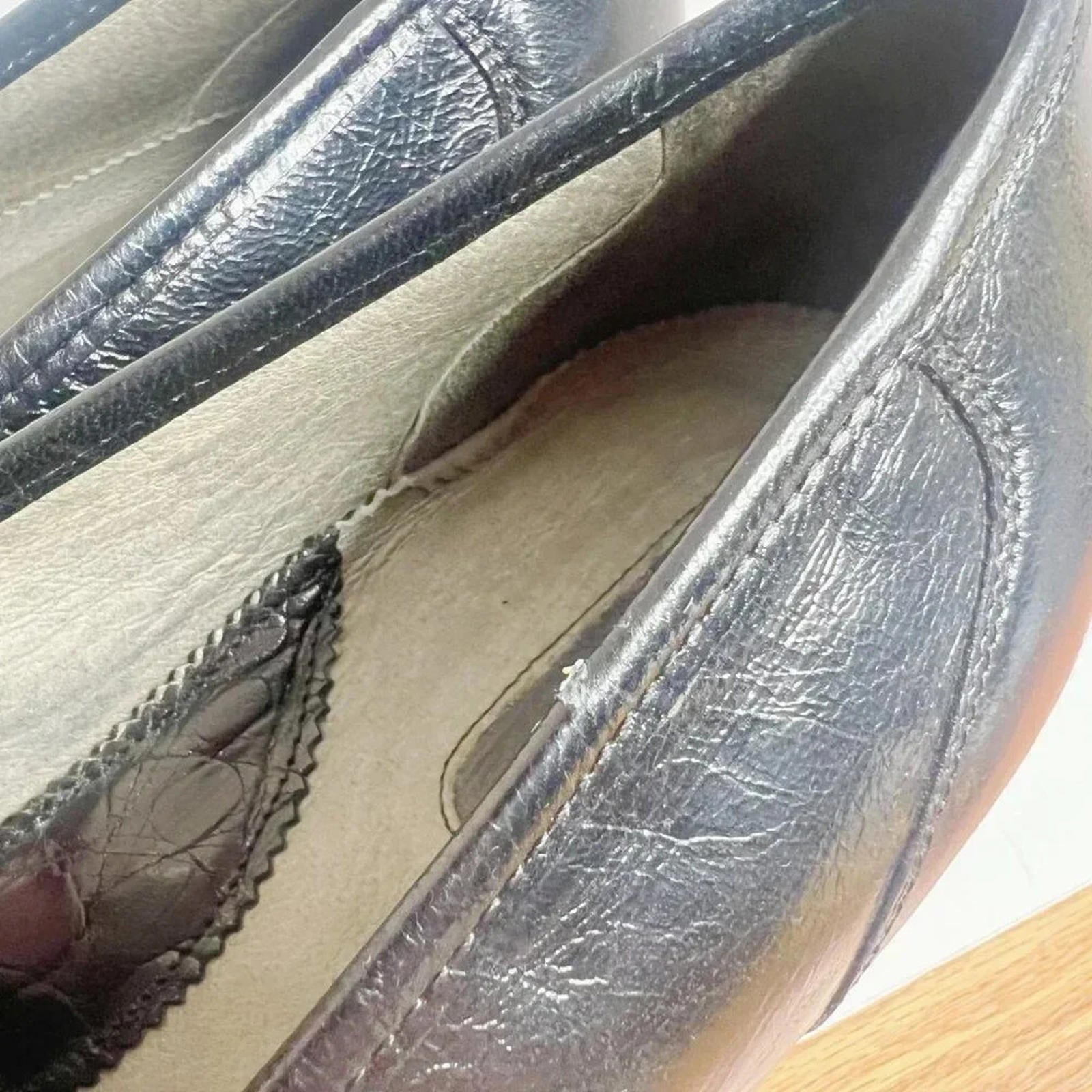 Michel Black Crocodile Leather Loafers With Tassel Size 9.5 US