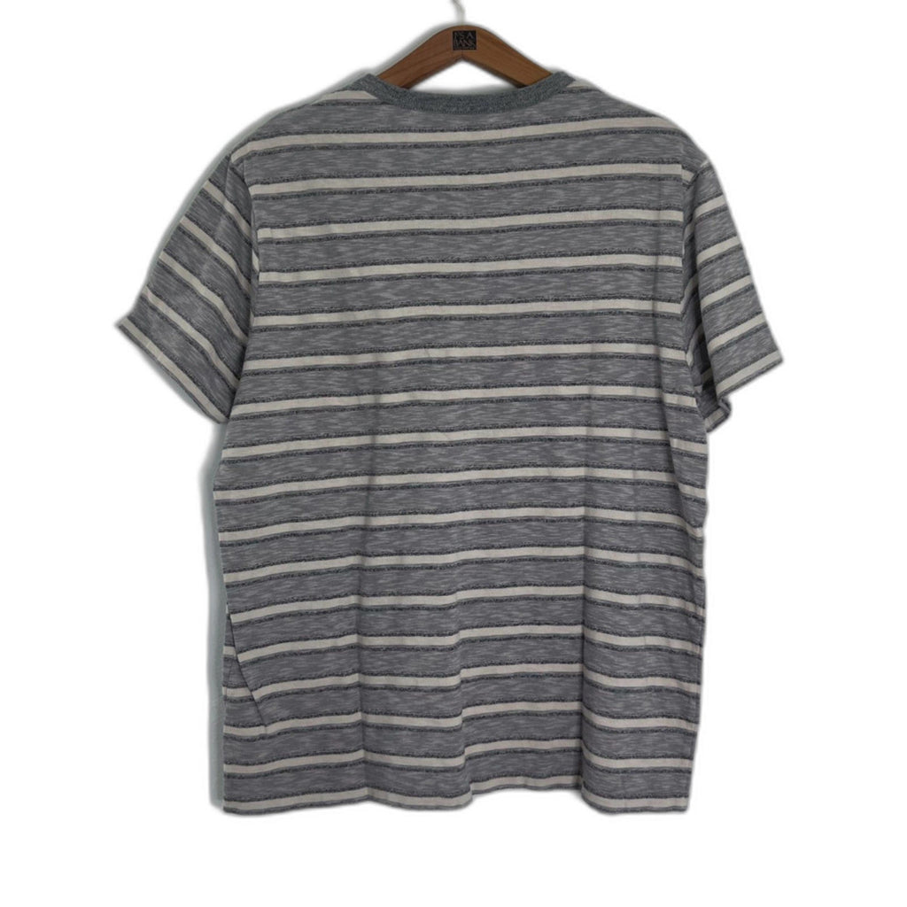 J. Crew Men's Grey Striped Crew Neck T Shirt Size XL