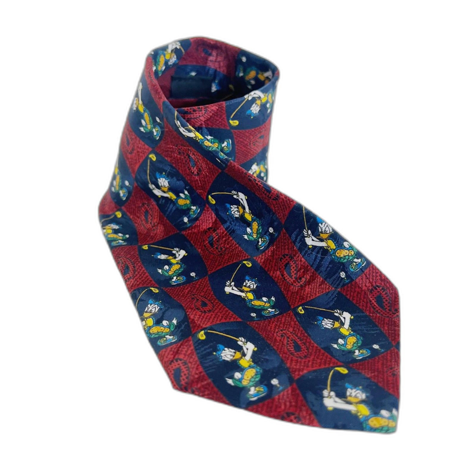 Vintage Disney Donald Duck Golfing Tie Father's Day Gift Golf Lover