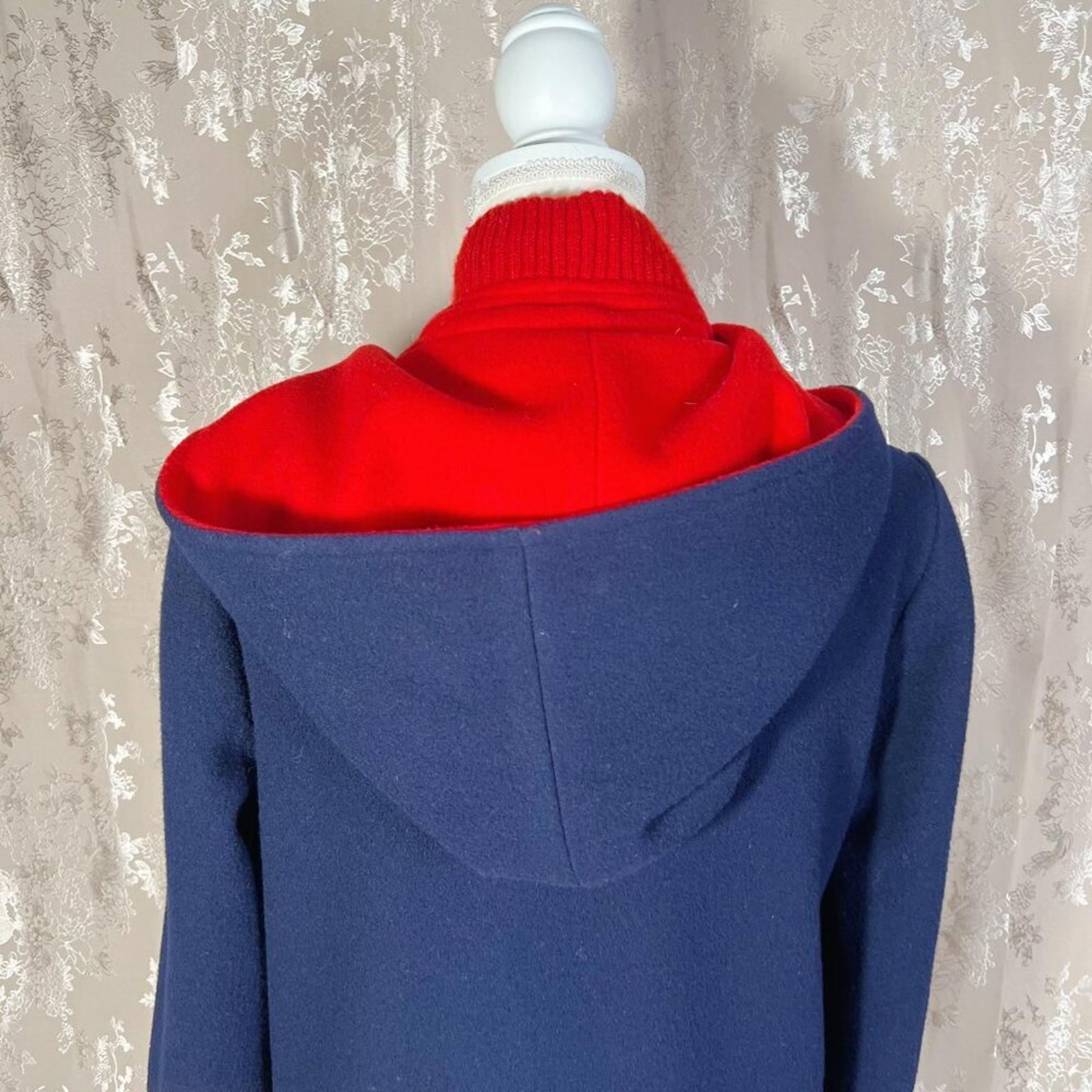 100% Wool Vintage Authentic MacKintosh Vestcoat Navy Blue and Red Jacket Size 6