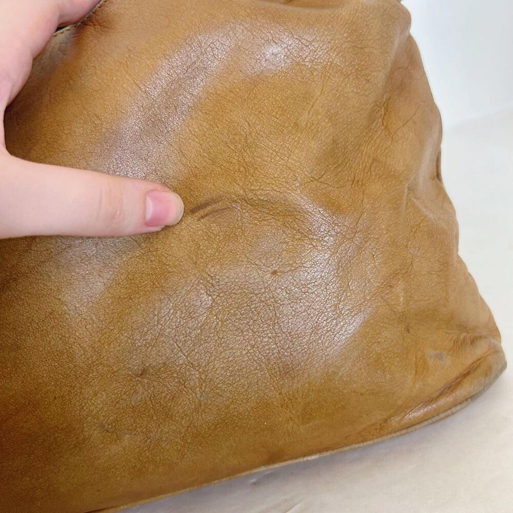 Frye Vintage Tan Leather Shoulder Bag Purse Western Boho