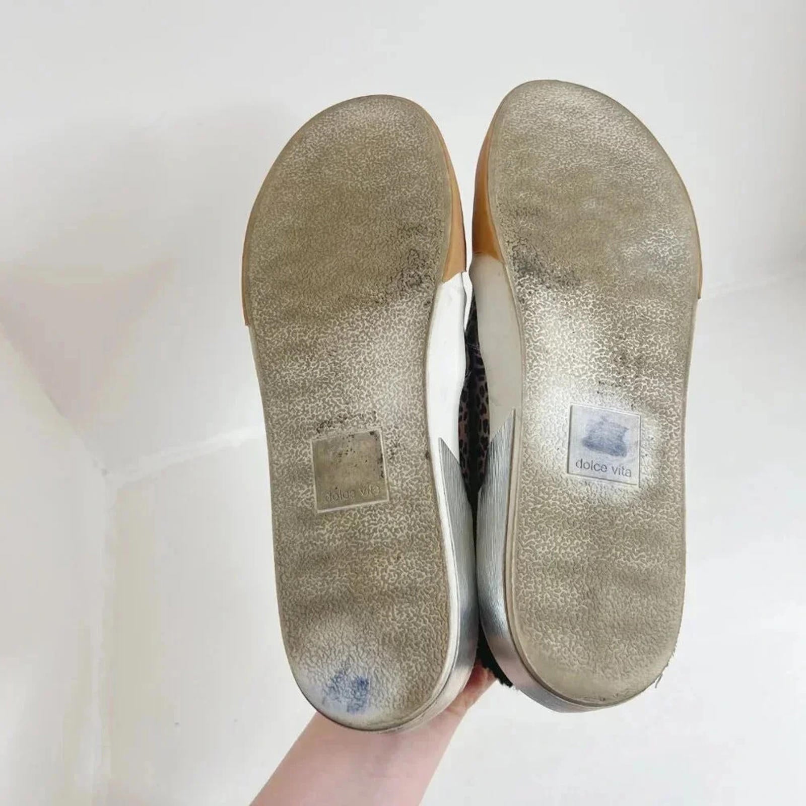 Dolce Vita Zaylor Leopard Microsuede Slip On Sneakers Size 9.5