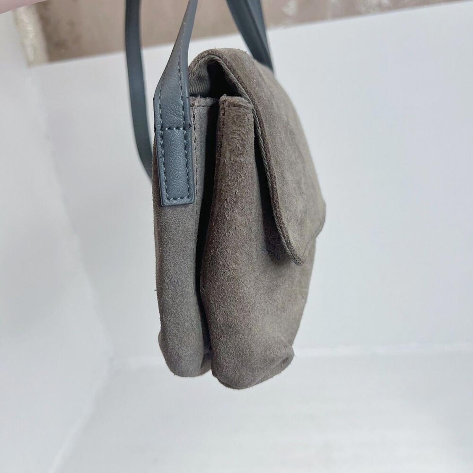 Urban Outfitters UO Grey Suede Crossbody Bag Foldover Purse