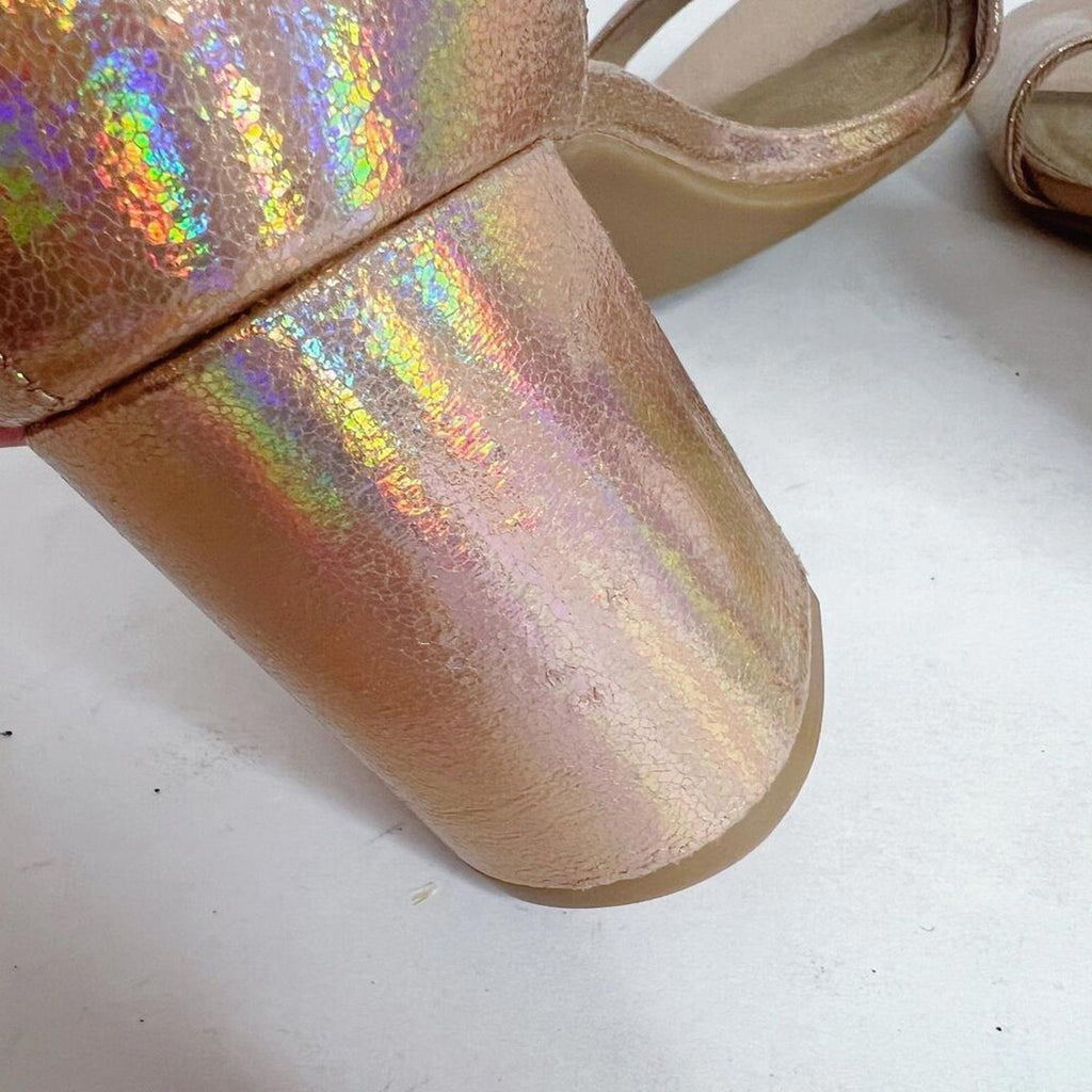 NWOT Old Navy Rose Gold Metallic Block Heel Sandals Pumps Size 9.5
