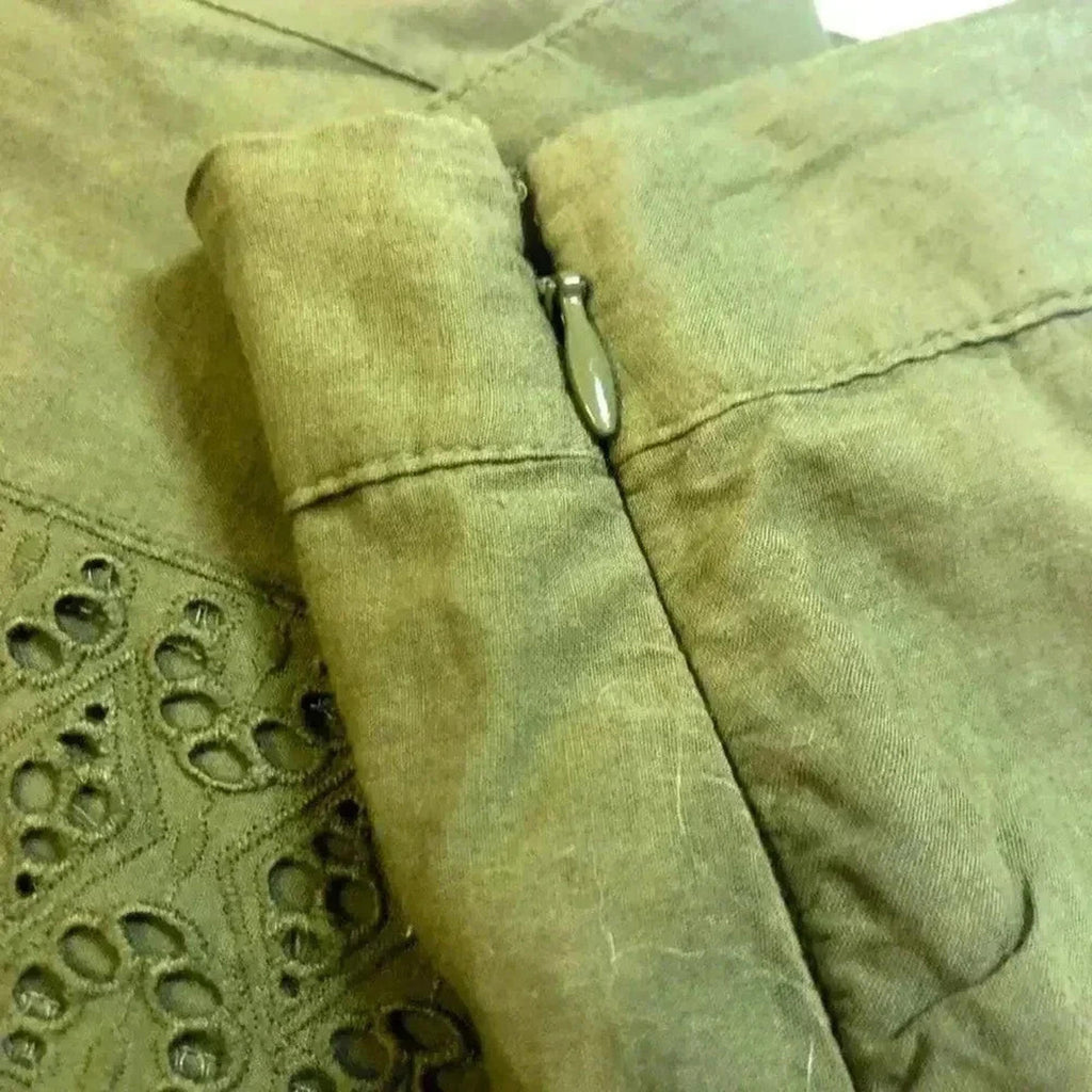 GAP Green Mini Skirt Lace Eyelet Women's Size 2