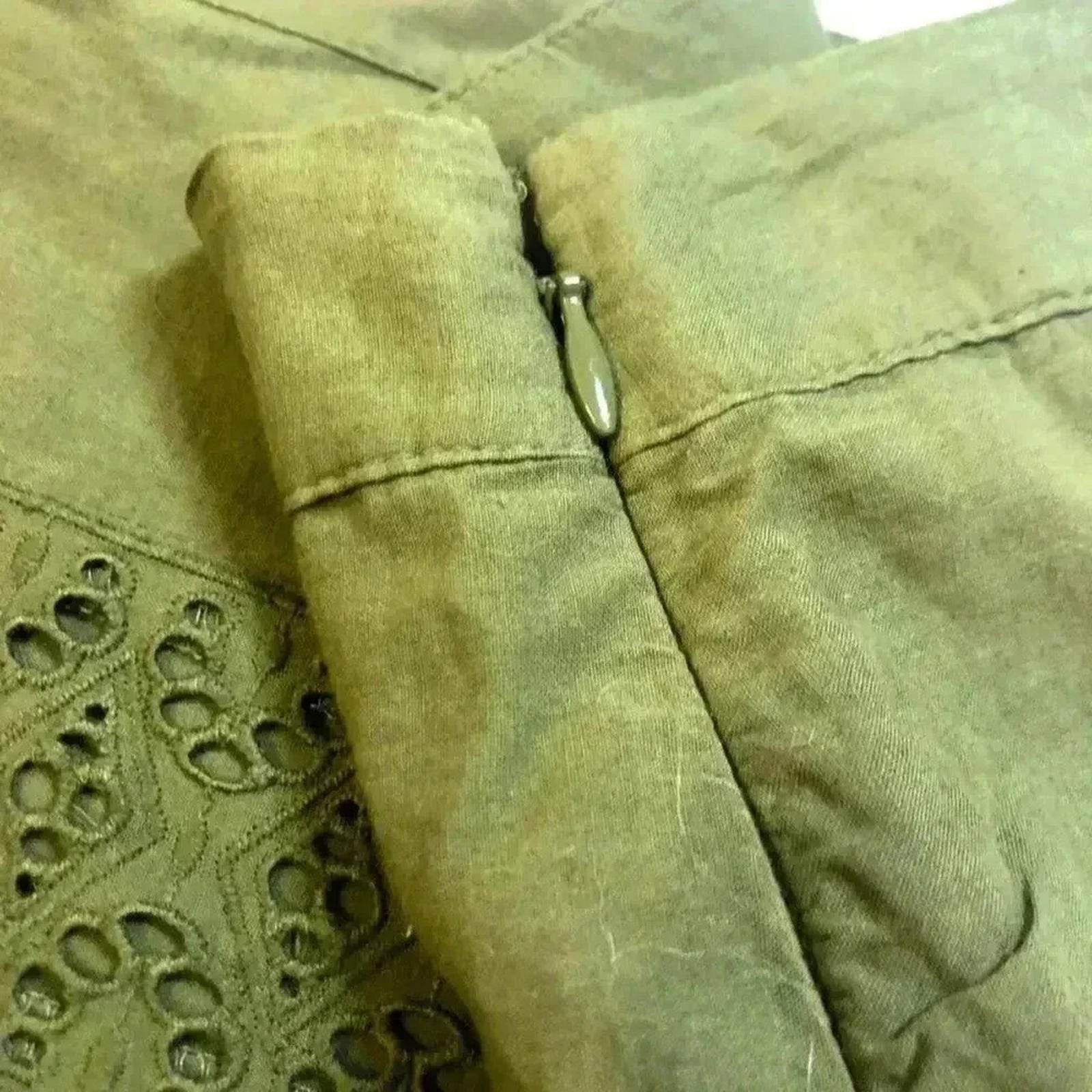 GAP Green Mini Skirt Lace Eyelet Women's Size 2