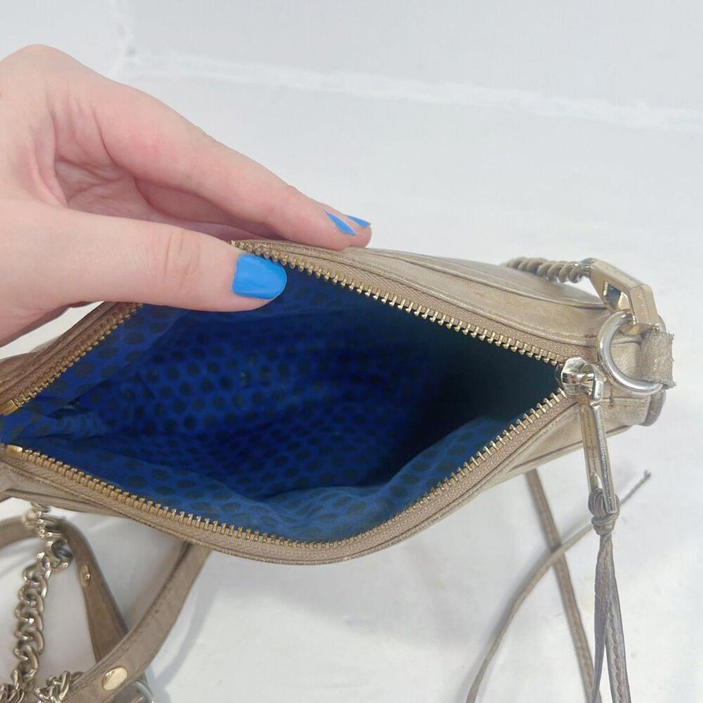 Rebecca Minkoff M.A.C. Taupe Leather Crossbody Bag Purse