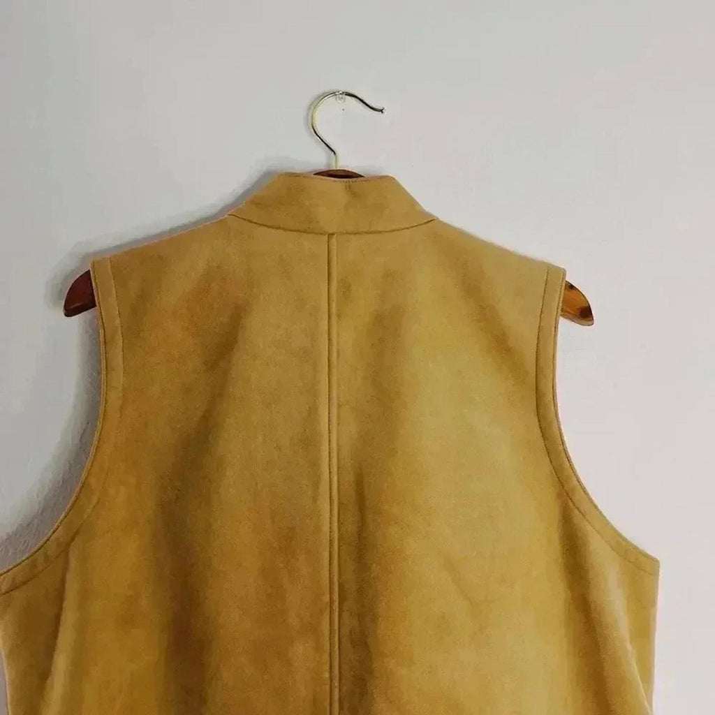 Talbots Tan Faux Suede Vest Women's Size 1X