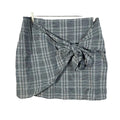 Ole by Koton Black and White Plaid Wrap Skirt Women's Size 8