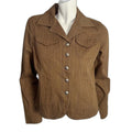 y2k Vintage Live a Little Brown Military Jacket Utility Women's Size M