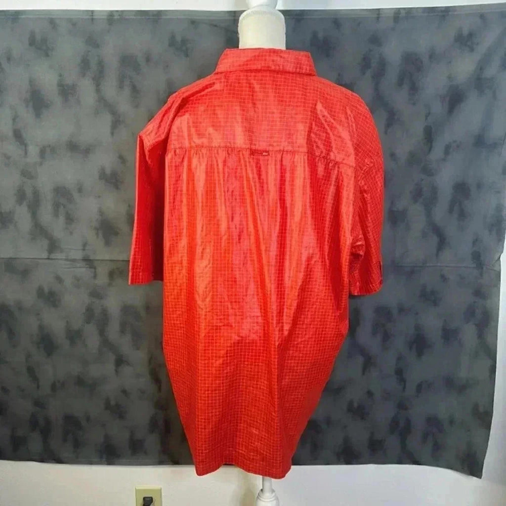 Ecko Unltd. Red Grid Pattern Men's Button Up Streetwear Size XL