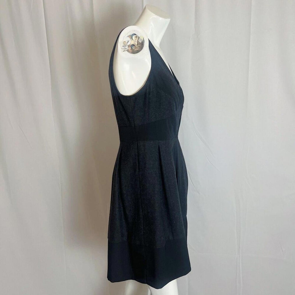 Kimchi Blue Wool Blend Black Charcoal Grey A Line Cocktail Dress Women's Size 8