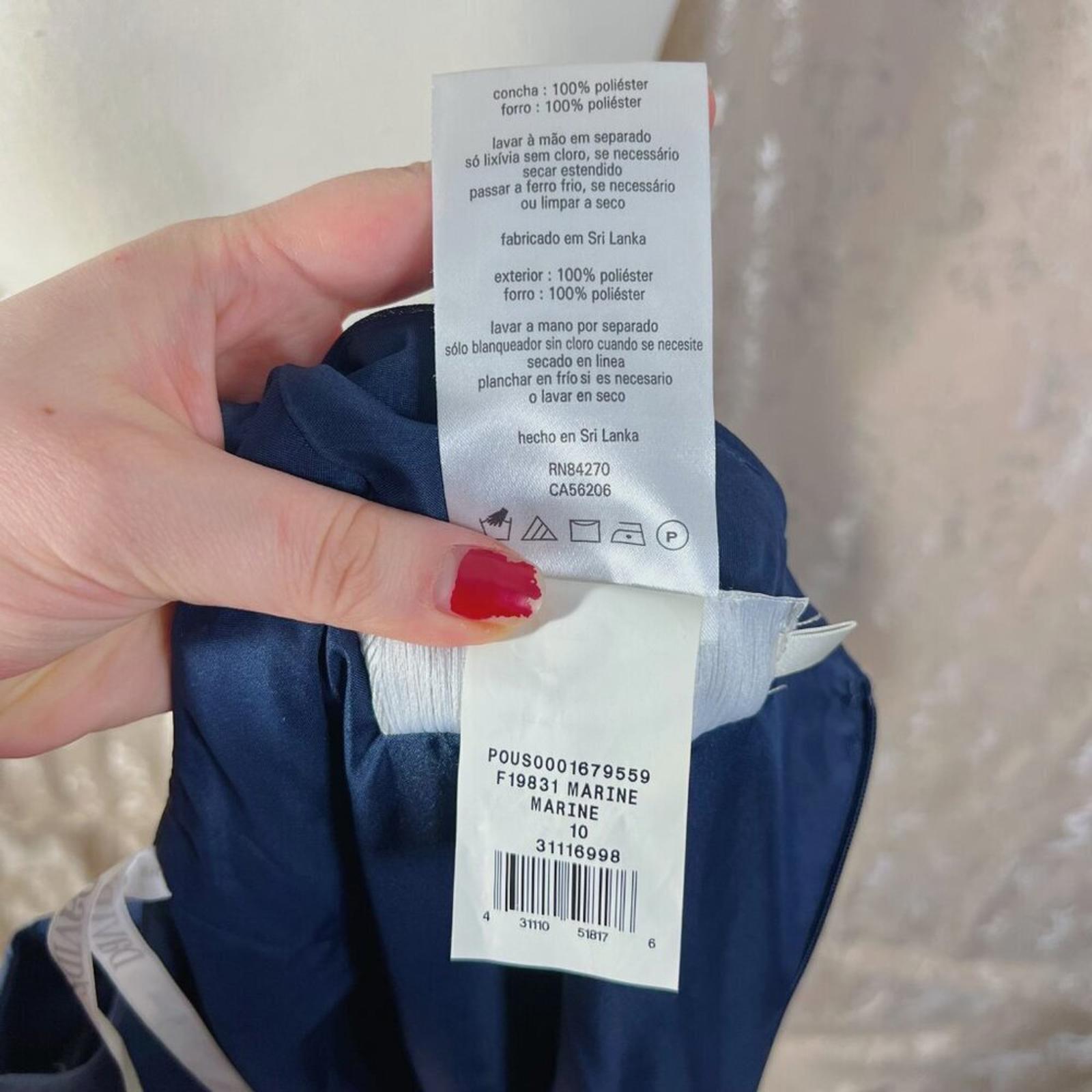David's Bridal Long Chiffon Surplice Tank Dress in Marine Blue Women's Size 10
