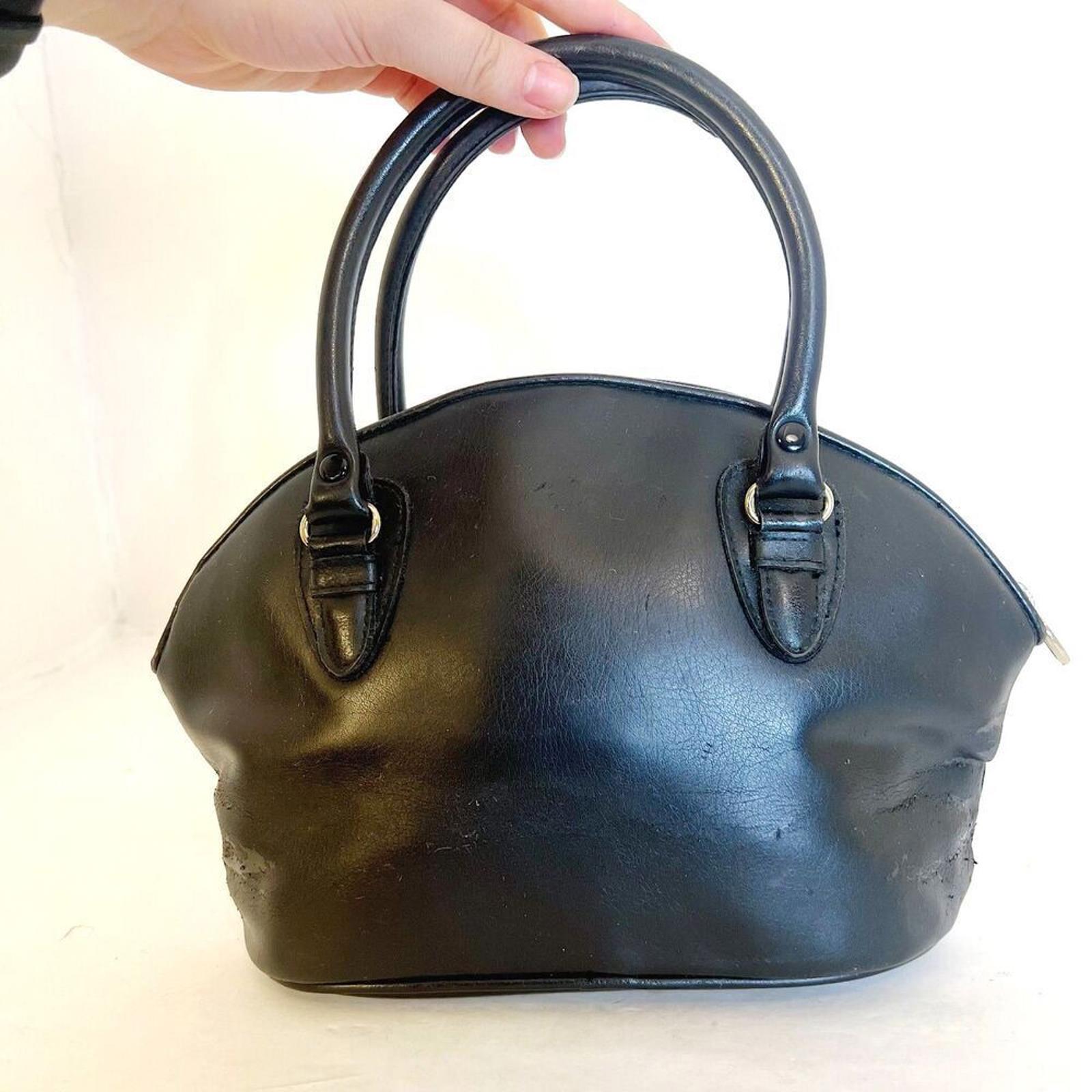Vintage Liz Claiborne Black Leather Shoulder Bag Purse
