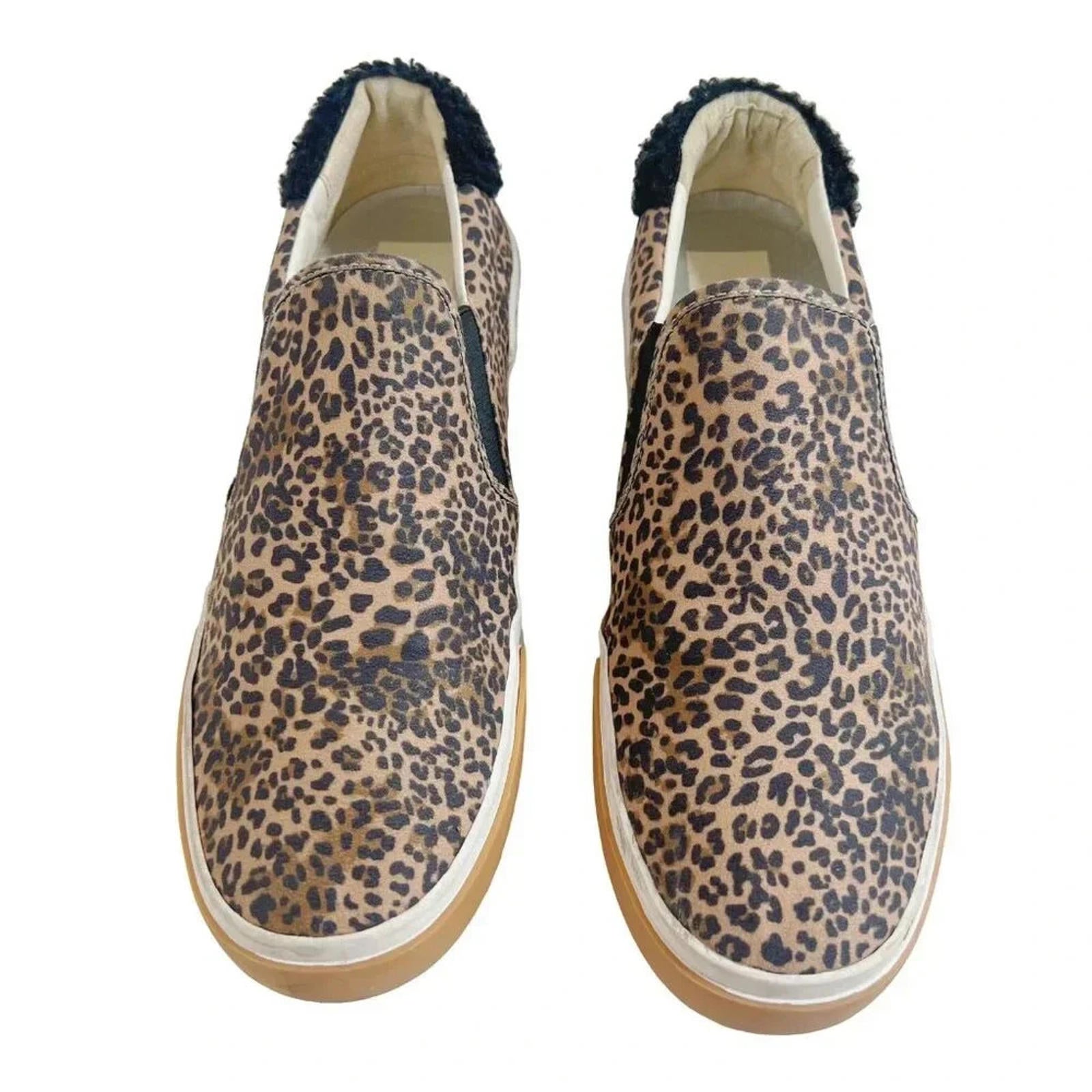 Dolce Vita Zaylor Leopard Microsuede Slip On Sneakers Size 9.5
