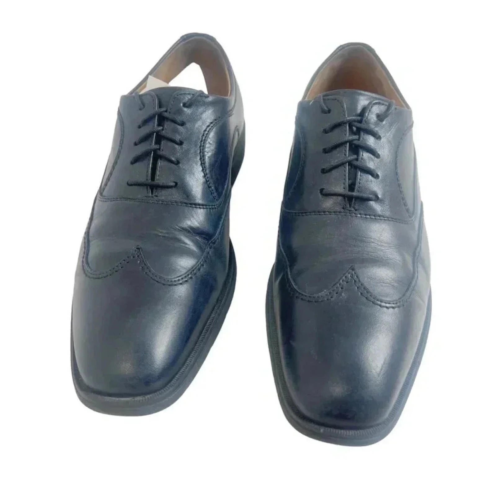 Johnston & Murphy Black Leather Wing TIp Men's Shoes Size 10