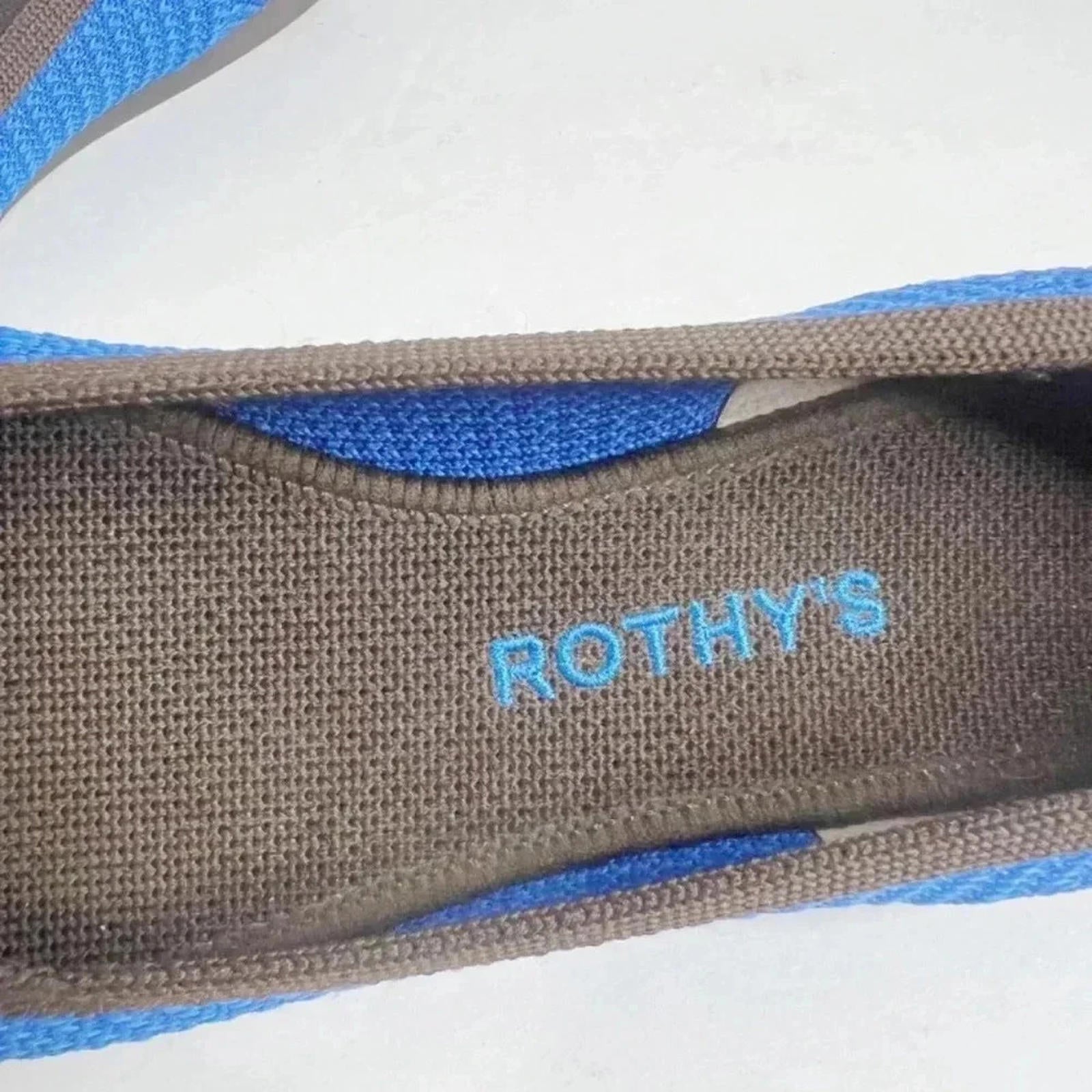 Rothy's Limited Edition The Point Lazuli Blue Knit Pointed Toe Flat Size 7