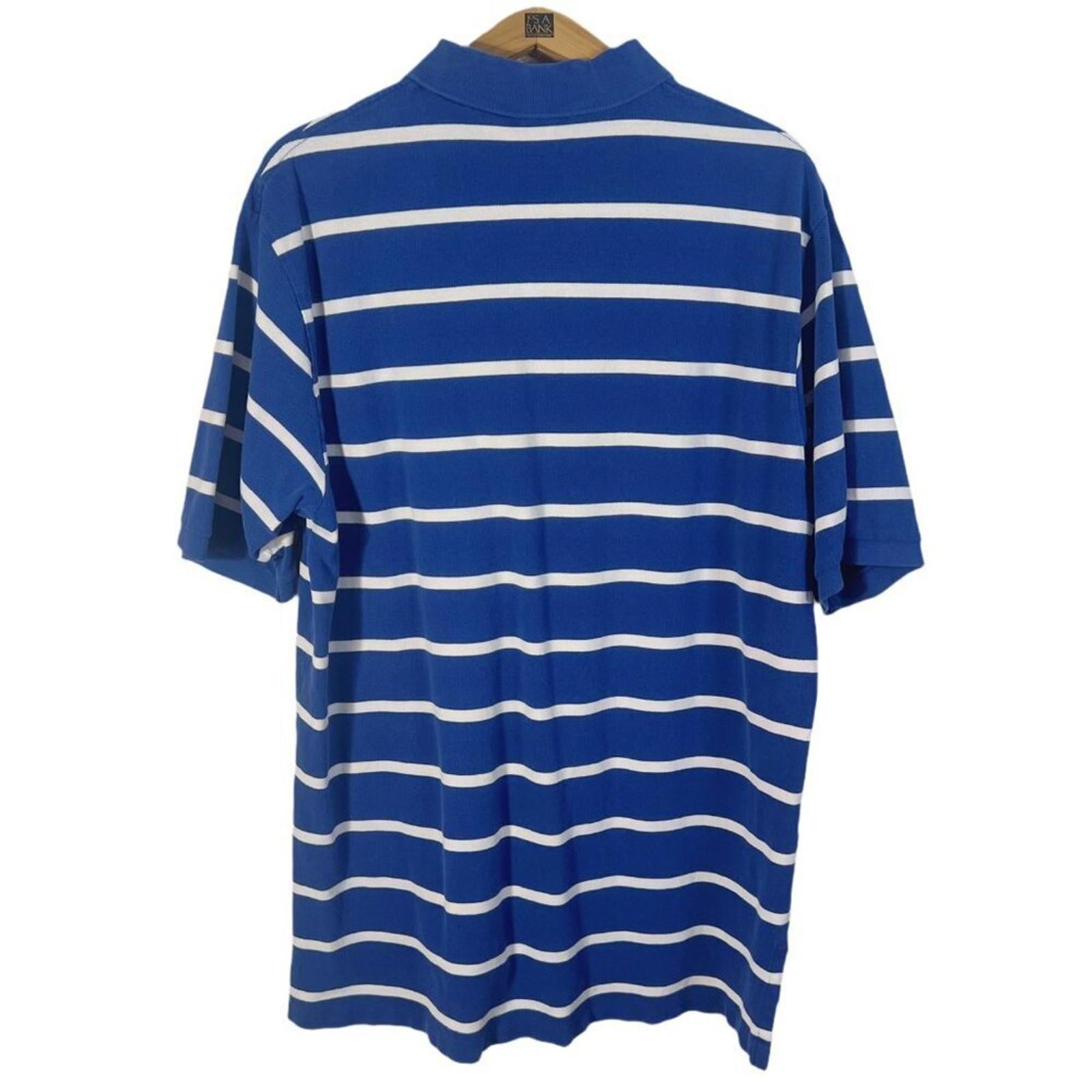 POLO Ralph Lauren Blue White Stripes Polo Shirt Men's Size XLT