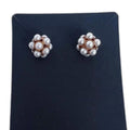 Pearl Cluster Earrings Gold Backing Classy Old Money Quiet Luxury