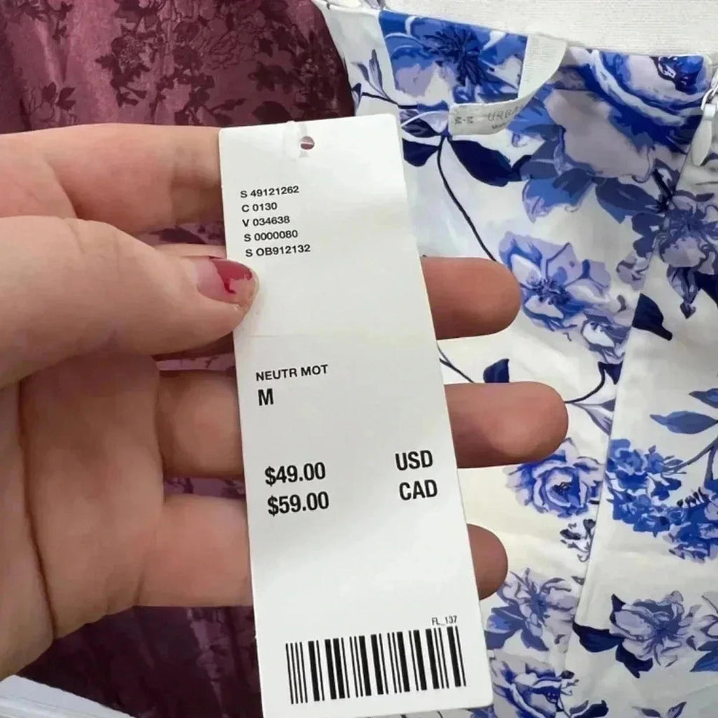 NWT UO Purple Floral Cowl Neck Mini Dress Size M
