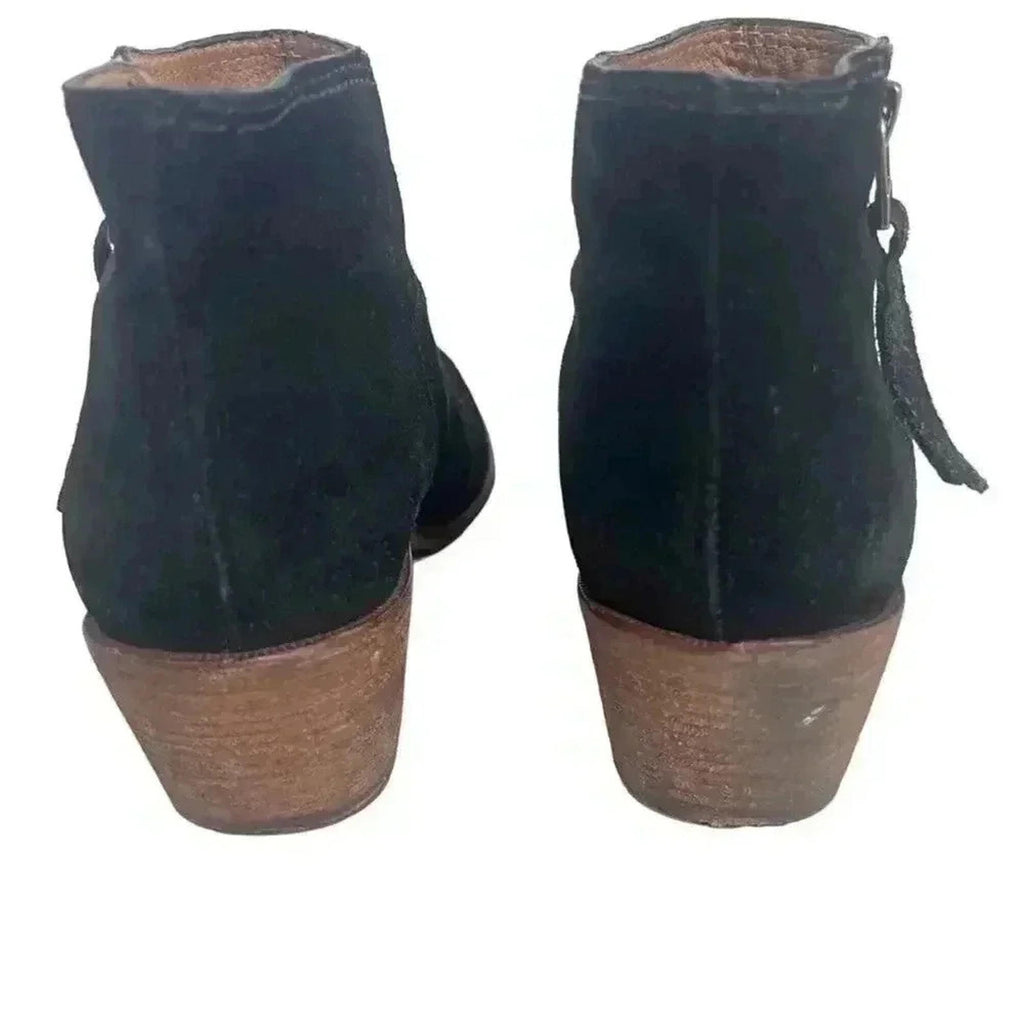 Madewell Black Suede Booties Ankle Boots Leather Women's Size 9.5