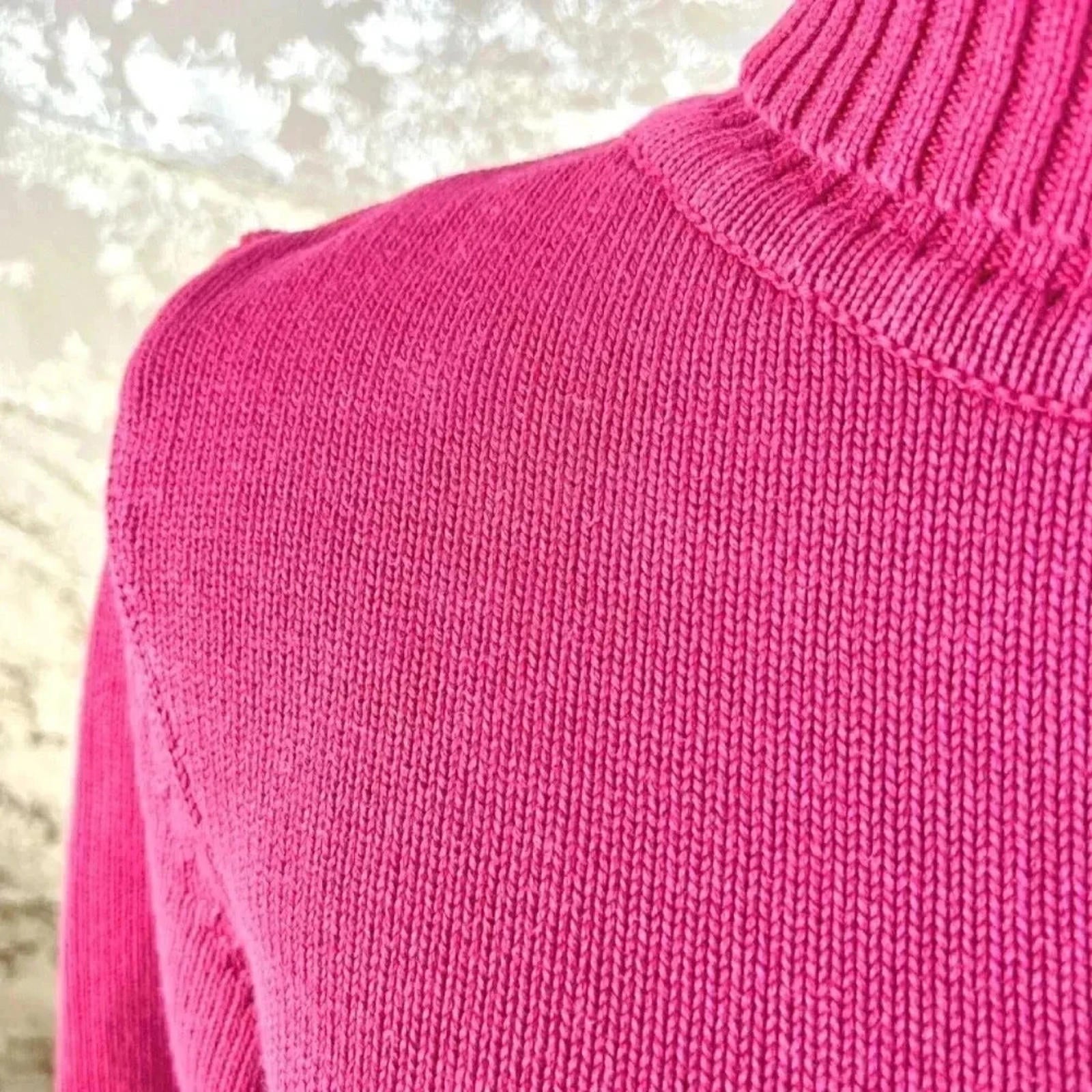 y2k Vintage True Grit Pink Knit Turtleneck Size XS