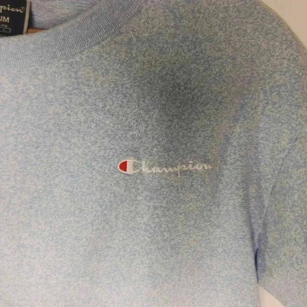 Champion Blue Heathered Print Crop Top Women's Size M