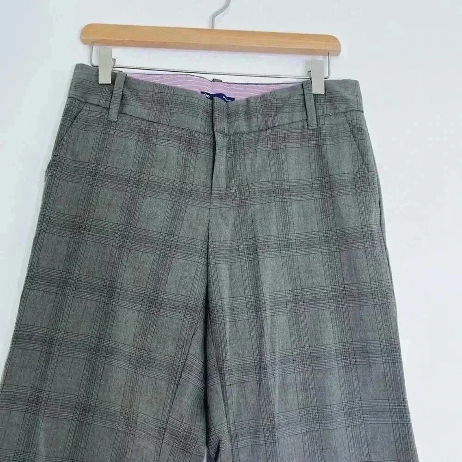 Y2K Vintage Women's GAP Cropped Plaid Pants Straight Leg Office Siren Size 4