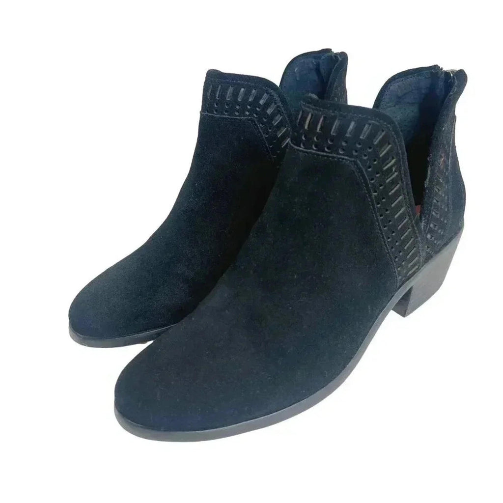 Vince Camuto Philena Black Suede Leather Booties Women's Size 7