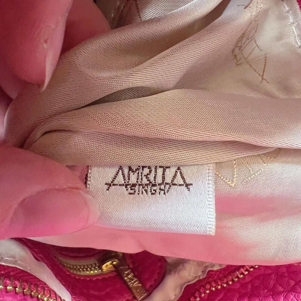 Amrita Singh Alaya Women's Berry Handbag Hot Pink Quilted Faux Leather Purse